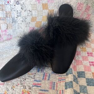 Sleeper Manon Mules with Detachable Feathers